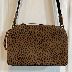 Universal Thread Leopard Print Crossbody Bag Womens Faux Leather  Compartments